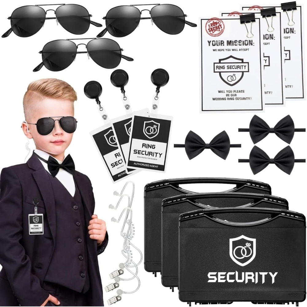 Kids Ring Security Costume Set with Sunglasses and Accessories